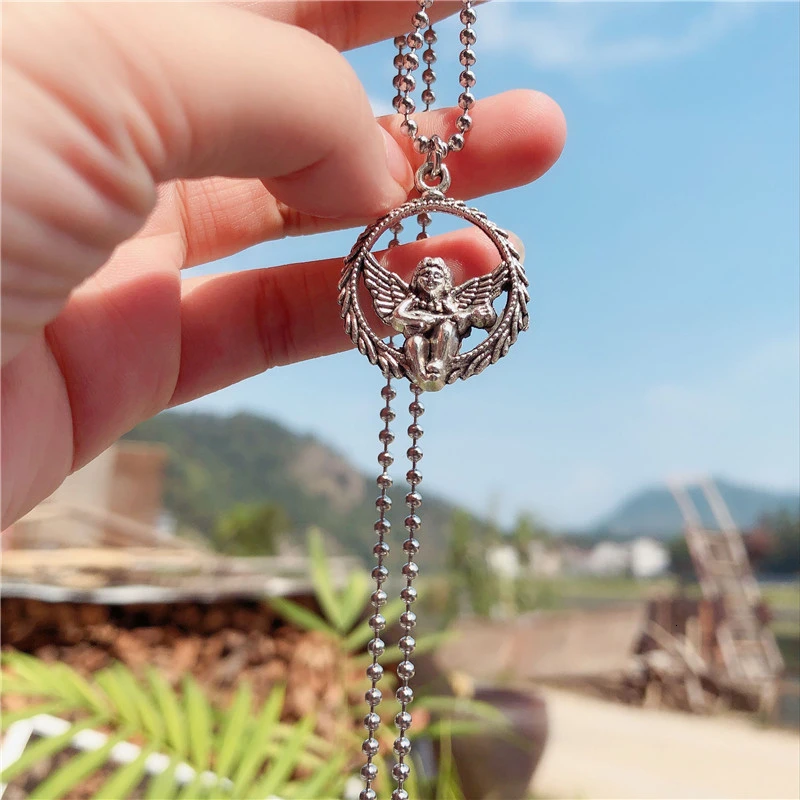 

Newest Bible Angel Saint Michael Pendant Pray For Us Necklaces&pendants Archangel Angel Wings Jesus Christian Necklace Jewelry