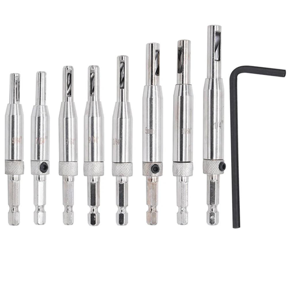 

Hardware Replacement For Door Window Hole Puncher Tapper Power Tools Woodworking Hex Shank Hinge Drill Bit Set Home Carpenter