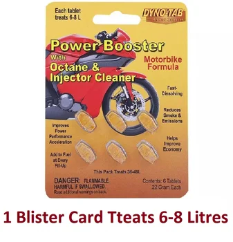 

Dyno-tab® Plus Injector Cleaner & Power Booster 6-tab Card for Motorbike Fuel Economy Saver (Each Card Treats 6-8Litres)