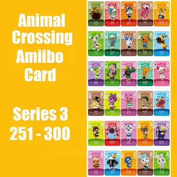 

Series 3 (251 to 300) Animal Crossing Card Amiibo Cards Work for Switch NS 3DS Games Card Animal Crossing Amiibo Cards New Leaf