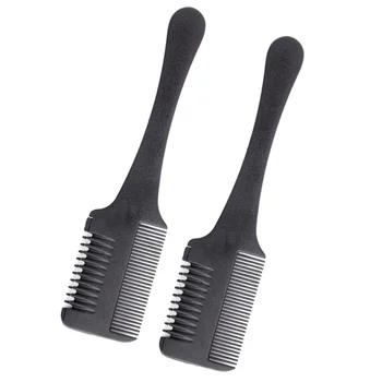 

2pcs Hair Cutter Comb Durable Double Edge Styling Comb Hair Cutting Comb Blades Comb