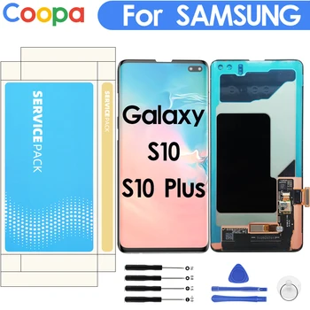 

6.1'' AMOLED LCD for SAMSUNG S10 LCD G9730 Display SM-G973 Touch Screen Digitizer For SAMSUNG Galaxy S10 Plus LCD G975 FRAME