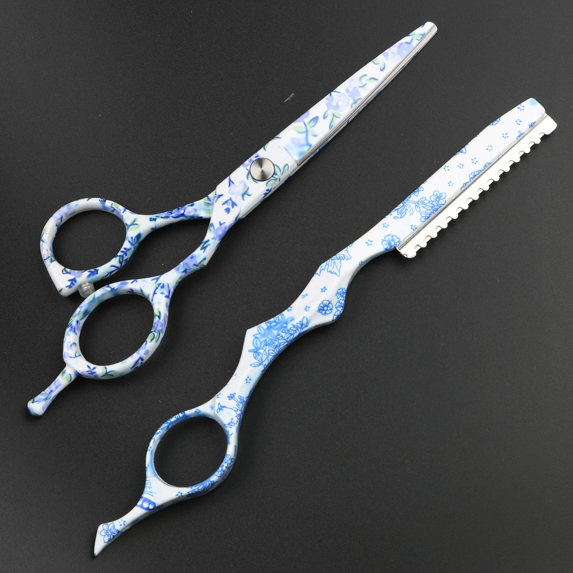 6 дюймов синие ножницы для стрижки волос и бритвенный набор высокого качества