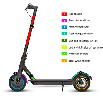 

For Xiaomi M365 Pro Scooter Reflective Warning Stickers Night Safety Waterproof Stickers for Xiaomi 1S MAX G30 for Ninebot ES