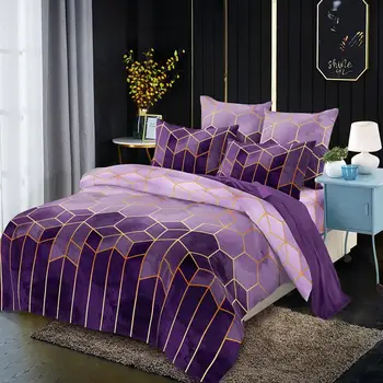

Geometry Comforter Bedding Set King Duvet Cover Double Bed Cover With Pillowcase AS08#