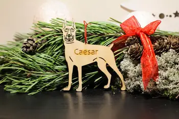 

Personalized Dog Decorations - Custom Dogs Lover Gifts - Pet Memorial Souvenir Gifts - Wood Heart Ornaments - Puppy - Pet Loss