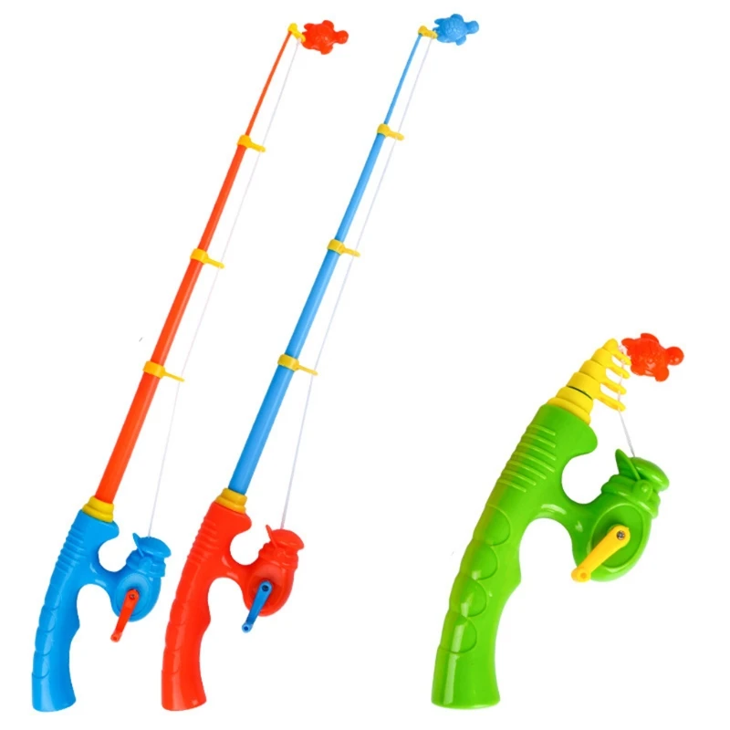 2024 New 6 Pcs Magnetic Fishing Toy Pole Stretchable Plastic