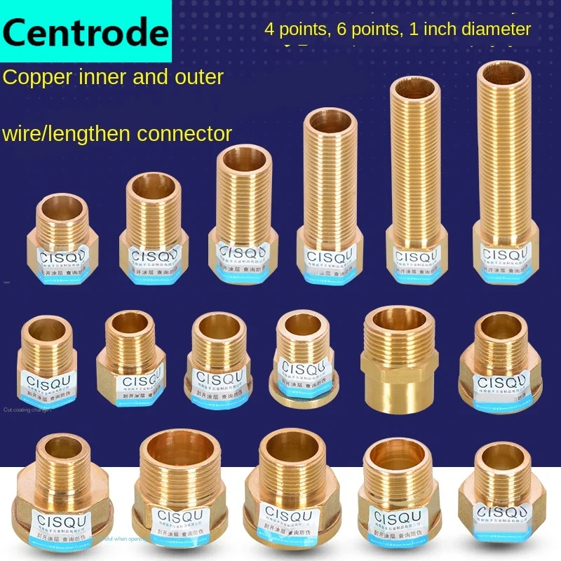 1/2 IN stecker 3/4 IN 1-zoll verlängert direkten full kupfer gas heißer  wasser heizung zubehör verlängerung draht verdickung