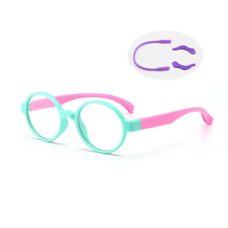 Очки с защитой от ультрафиолета, детский синий светильник, блокирующие очки, гибкие, анти-напряженные очки, компьютерные очки для мальчиков и девочек
