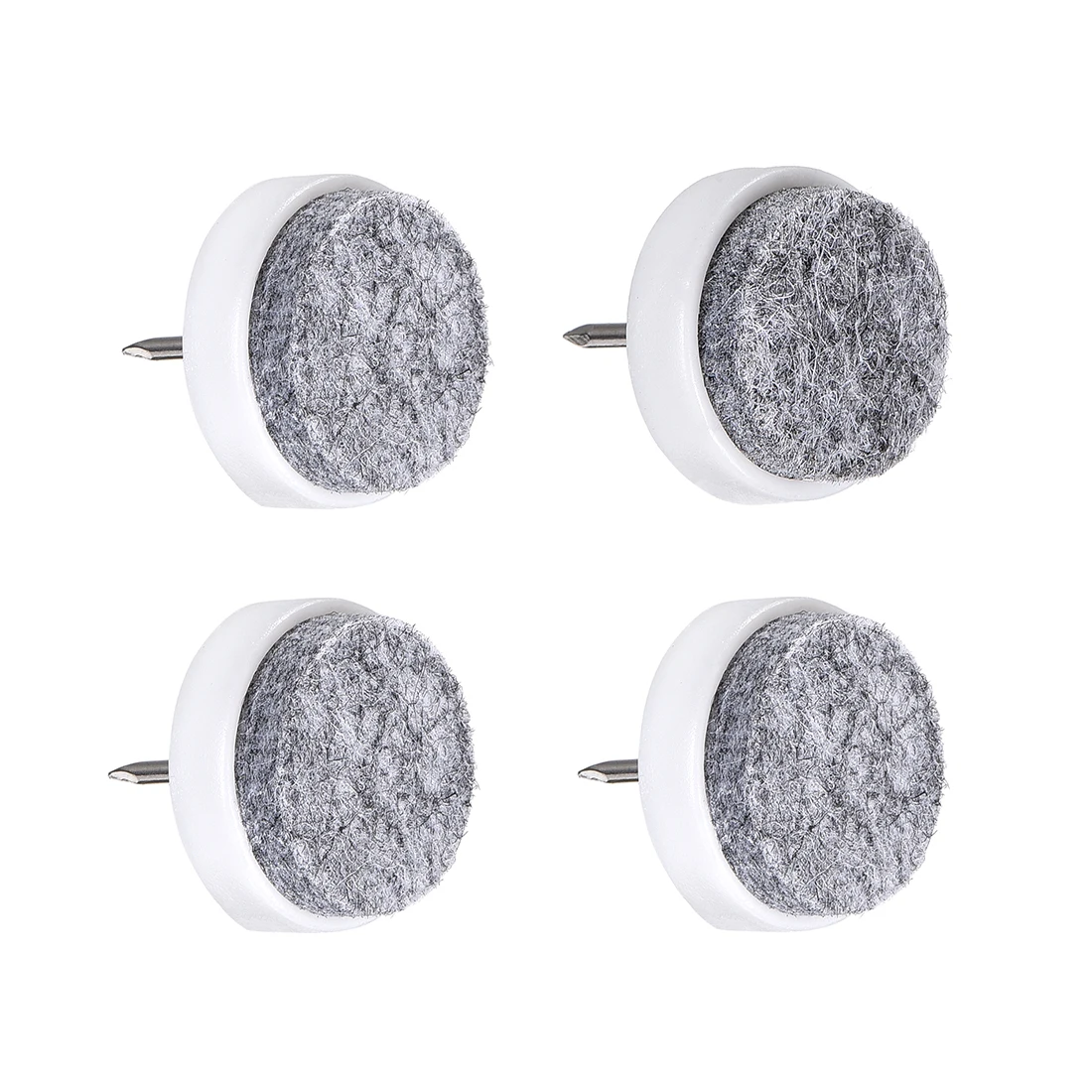 

uxcell 1-80pcs Nail On Furniture Felt Pads Glide Chair Table Leg Protector 20mm/22mm Dia White Anti-slip Reduce Noise