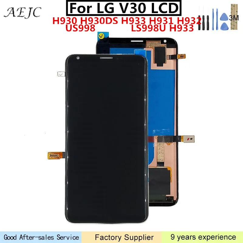 " для LG V30 H932 US998 LS998U H933 ЖК-дисплей с сенсорным экраном дигитайзер сборка Замена для LG V30 сенсорный экран