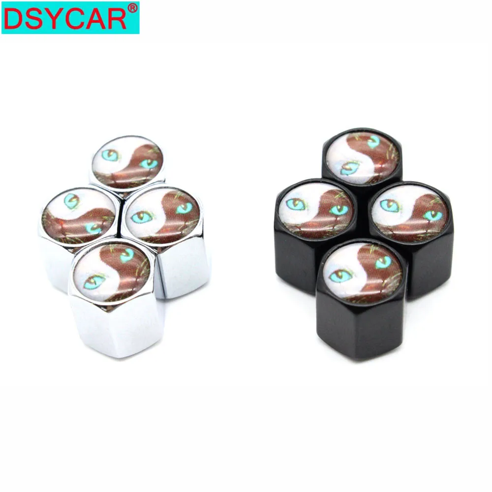 

DSYCAR 4Pcs/Set Car Styling Zinc Alloy Car Tire Valve Caps Wheel Tires Tire Stem Air Cap Airtight Covers