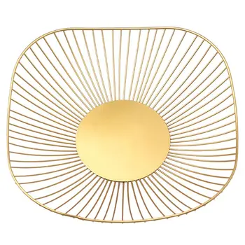 

Nordic Style Fruit Vegetable Metal Storage Basket Decorated Display Bowl Rack Dining Table Decoration