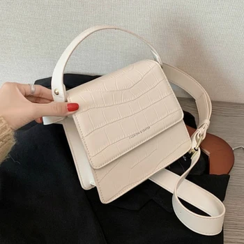 

Stone patent black letter print Crossbody Bags For Women 2020 Small Handbag Small Bag PU Leather Hand Bag Ladies Designer