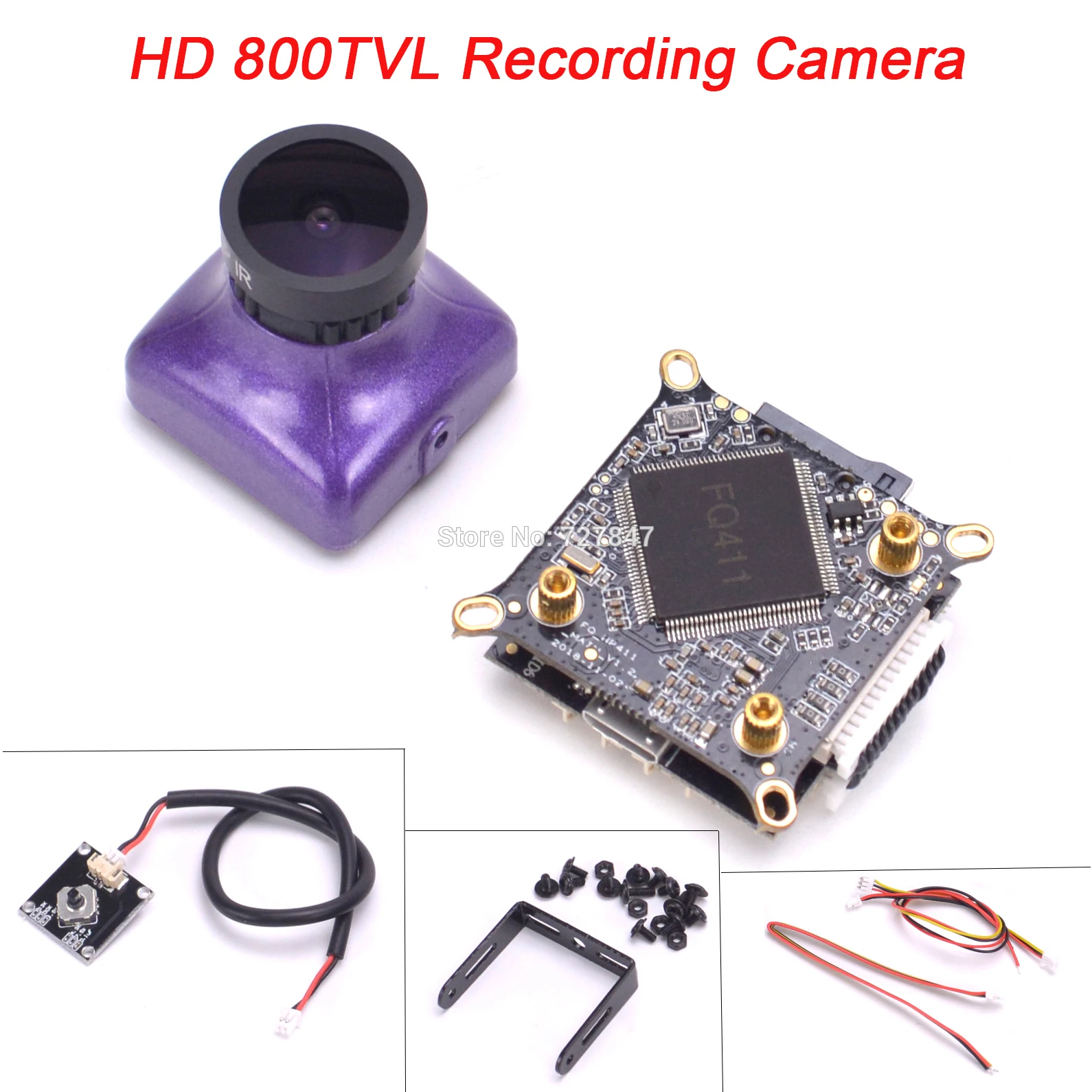 

FPV Mini 4in1 HD 800TVL DVR Recording Camera FPV HAD II Mini Camera 2.5mm Lens With OSD Button NTSC/PAL for FPV RC Quadcopter