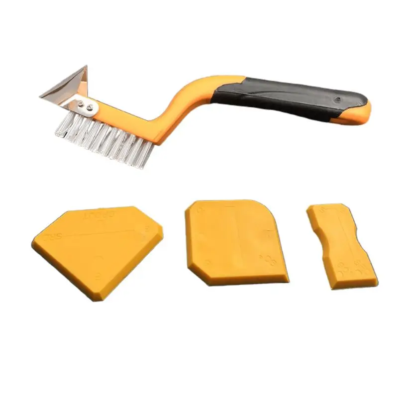 

Glass Scraper Remover Caulk Finisher Sealant Smooth Brush High Quality Grout Kit Tools Trowel Scraper Set