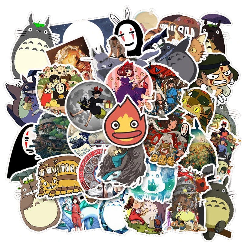 10/50 шт. в упаковке наклеек Totoro. Аниме Pegatina для детей на ноутбук холодильник мини ПК