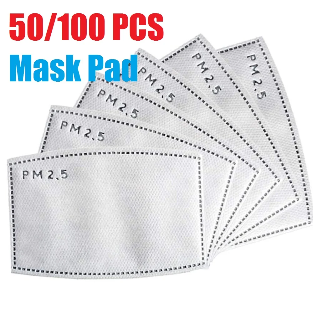 

50/100 PCS PM2.5 Filter Mask Paper Anti Haze Mouth Face Mask Flu Anti pm 2.5 Dust Mask Activated Carbon Filter Paper
