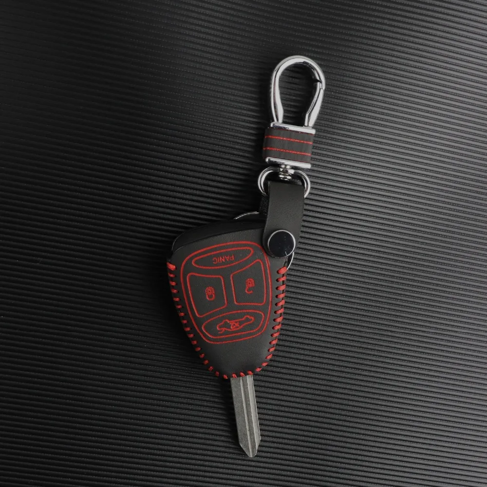 Топ Кожаный чехол для ключей fiat Dodge Chrysler journey Jeep wrangler Cherokee Liberty compass longitude чехол для ключей