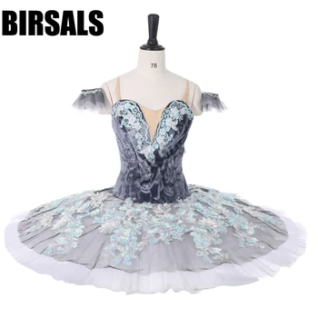 

Gray Sleeping Beauty Professional Classical Ballet Tutu Costume Adult Pancake Tutu BT9119