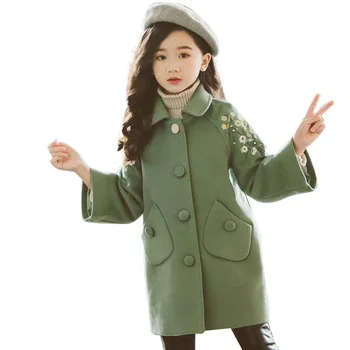 

Jacket For Girls Floral Pattern Girls Long Jacket Thick Warm Jacket For Kids Winter Teen Clothing For Girls 6 8 10 12 14 Years