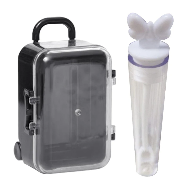 Promotion! 12Pcs Butterfly Empty Bubbles Soap Bottles &amp Travel Luggage Design Plastic Candy Box Mini Suitcase Wedd | Дом и сад