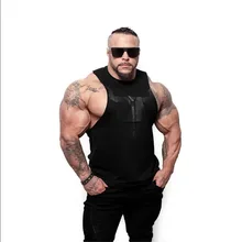 Мышцы доктор Европа и Америка братья стиль большой Печатный спортивный жилет для мужчин фитнес топы Одежда Бег тренировочный костюм