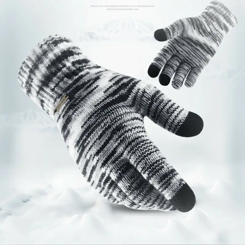 2019 New Unisex Winter Knit Touch Screen Gloves Smart Phone Tablet Full Finger Mittens | Аксессуары для одежды