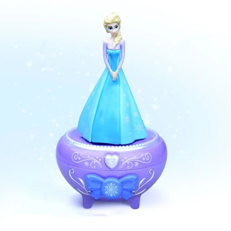 Disney Frozen  princess elsa Music Box with gift box  Princess  cute Toy FiguresGirl Birthday toy