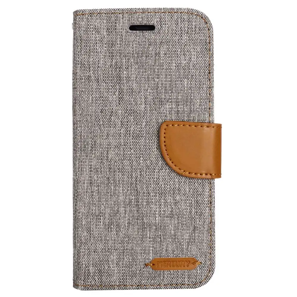 Джинсовый разноцветный кожаный флип-чехол для samsung Galaxy S10 E 5G S9 S8 S7 S6 S5 Plus Pro Edge Note 10 9 8 5 Чехол-кошелек для телефона - Цвет: Gray