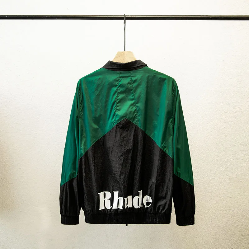 RHUDE куртки для мужчин и женщин 1:1 высокое качество RHUDE куртка на молнии модные повседневные куртки на весну и осень - Цвет: 1