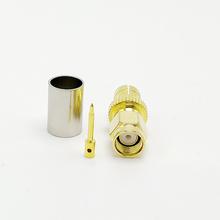 SMA Connector male plug RF Coaxial 50 ohm Connector for LMR300 5D-FB cable 10pcs/lot