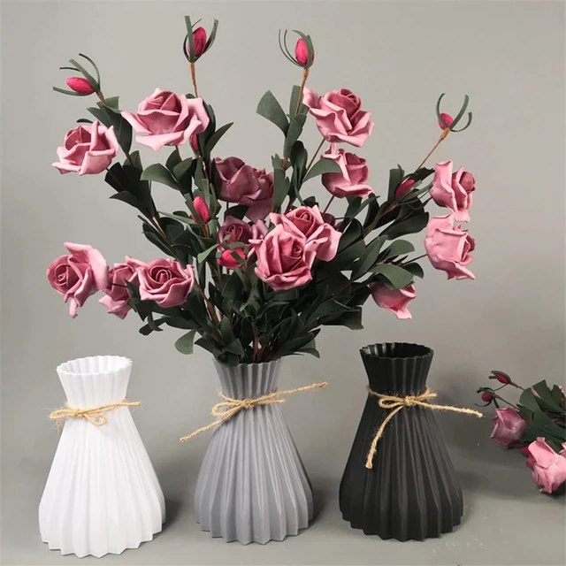 Modern Plastic Vases Imitation Ceramic Flower Pot Vase 1