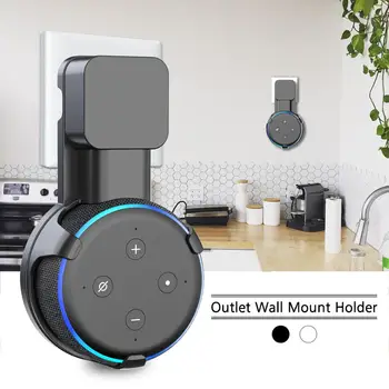 

Outlet Wall Mount Stand Hanger for Amazon Alexa Echo Dot 3rd Gen Work with Amazon Echo Dot 3 , Holder Case Plug In Bedroom
