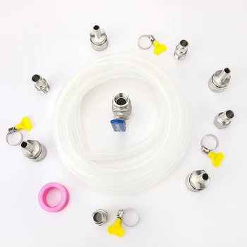 

Homebrew Pump Accessories Stainless Steel Transfer Pump Quick Connect Kit with Silicone Tube for 1/2 NPT Threaded Brew Pumps