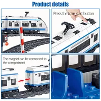 941pcs City Electric Harmony Rail Remote Control Building Blocks Train Track RC Car Brick Toy for Boy 5