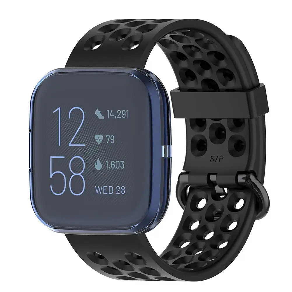 Ультра-тонкий мягкий ТПУ защитный чехол для Fitbit Versa 2 Смарт-часы Полное покрытие защитная оболочка протектор Силиконовый чехол s