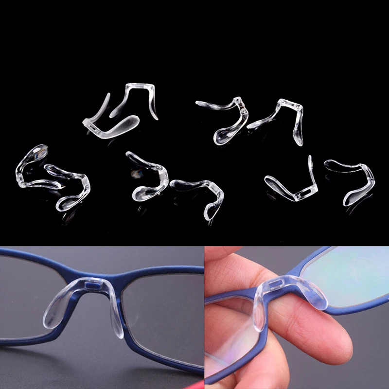 5pcs Silicone Anti-Slip Saddle Bridge Nose Pads for Eyeglass Sunglasses  Glasses