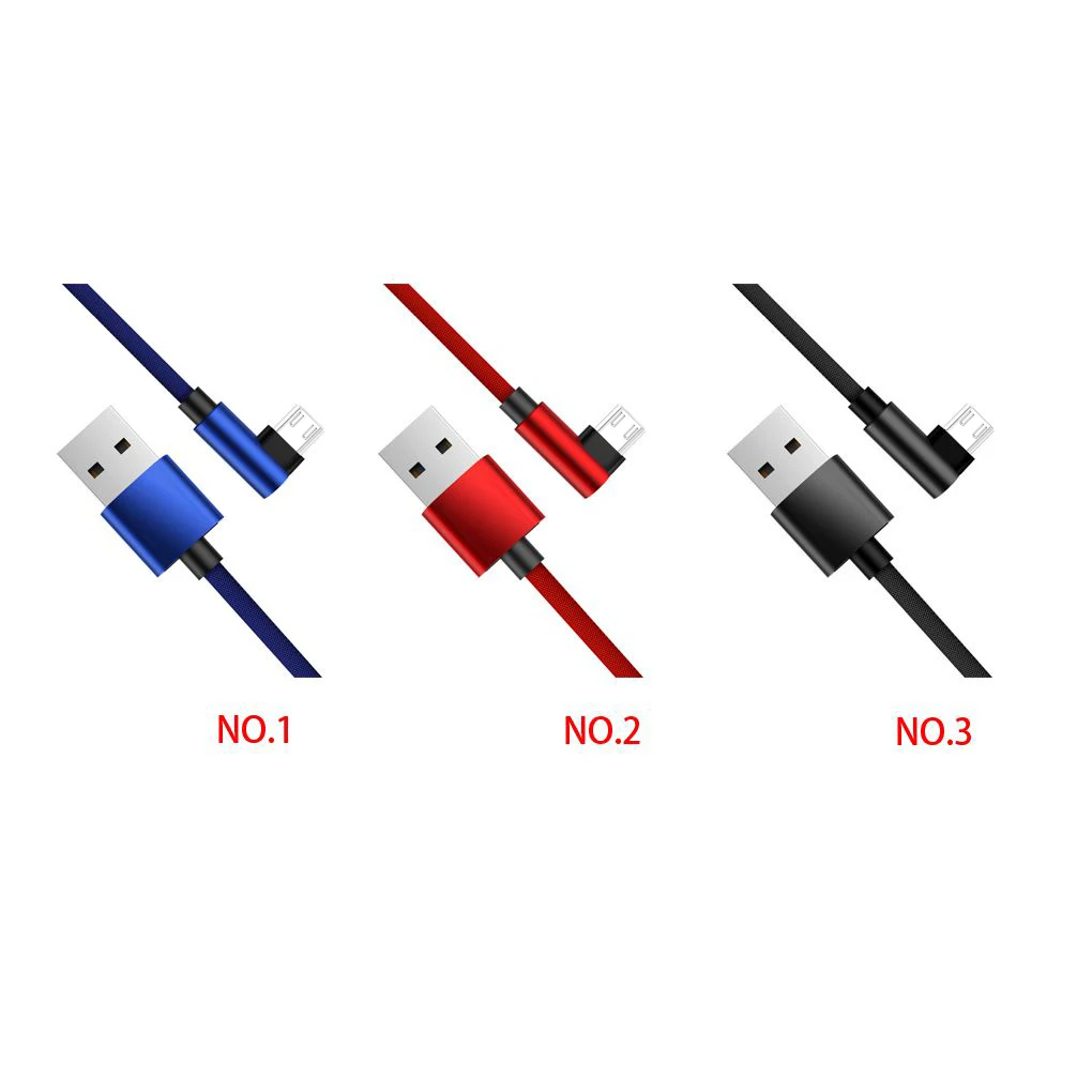 90 градусов Micro USB кабель для передачи данных Плетеный зарядный провод для samsung S7 S6 для Xiaomi для huawei