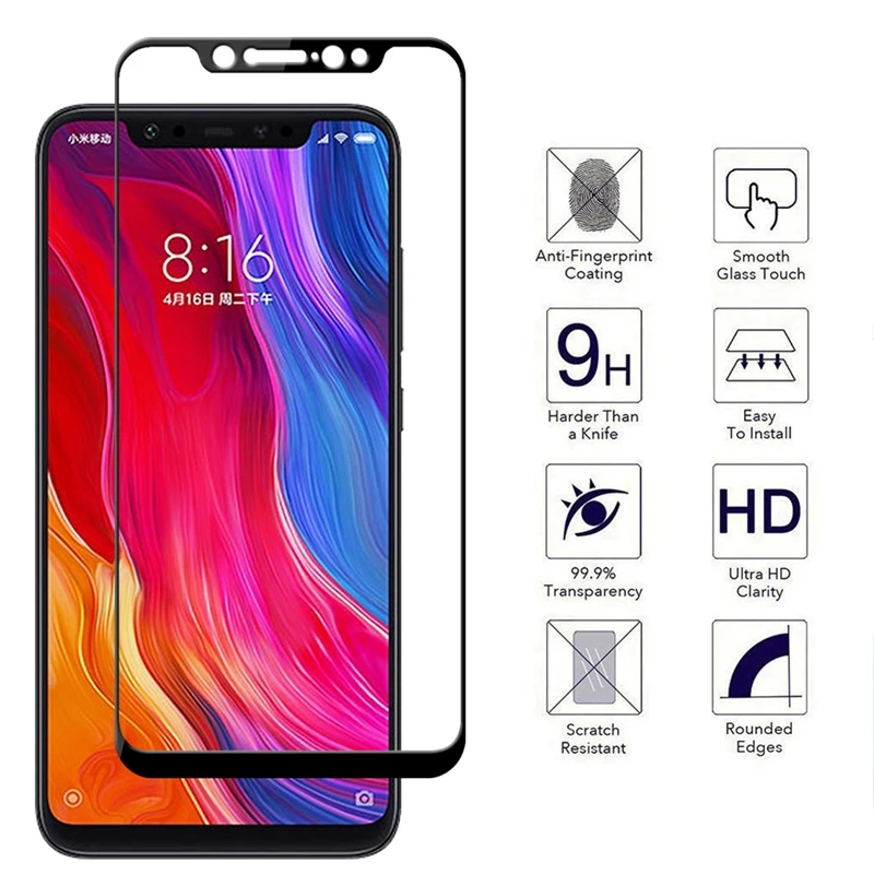 Протектор экрана для Xiaomi redmi Note 8 Pro стекло на xiomi redmi 7 7a Note8 7s MiA3 покрытие полное закаленное стекло Защита камеры