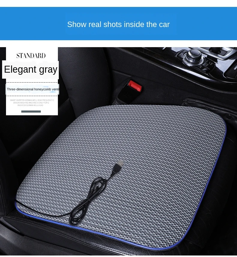 車の換気ファン シートクッション 換気 Usb オフィスチェア カーシートクッション 自動車シートカバー Aliexpress