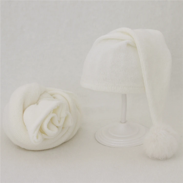 2pcs Wrap Hat Sets Newbornn Photography Props Boys Girls Photography Swaddle Blanket Infant Baby Picture Shoot Props Accessories