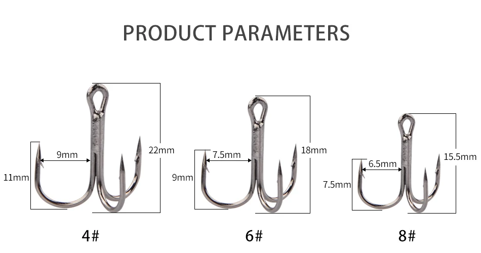 MEREDITH 20 шт./лот 4#6#8# тройные рыболовные крючки из углеродистой стали рыболовные крючки с зазубринами супер острые Крючки-Тройники аксессуары для морских снастей