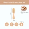 Baby Natural Wooden Boys Girls Soft Wool Hair Brush Head Comb Infant Head Massager Portable Bath Brush Comb For Kids ► Photo 3/5