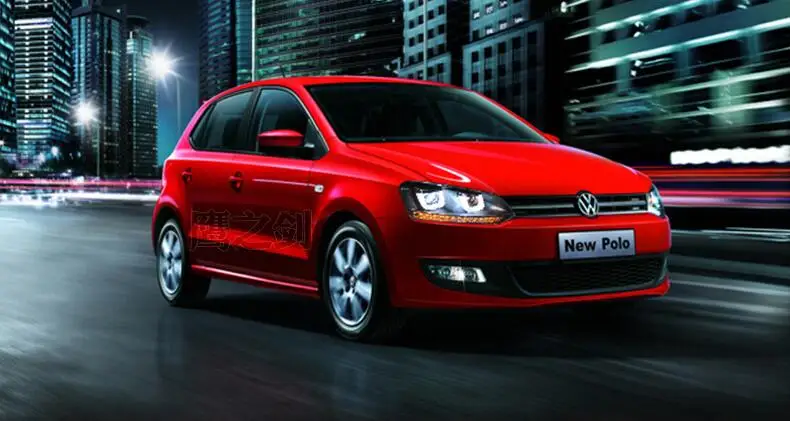 Автомобильный Стильный чехол на головную лампу для VW Polo, головной светильник s 2010- U, ангельские глазки, дневной ходовой светильник, плавный сигнал поворота, головной светильник
