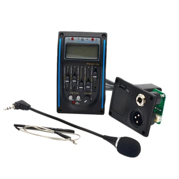 

HOT-LC-5 EQ 5 Band Acoustic Guitar Preamp LCD Guitar Piezo Pickup Equalizer with Microphone for Acoustic Guita