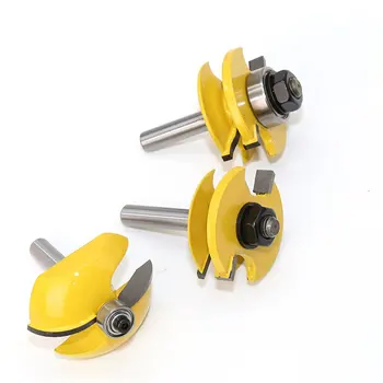 

3 Pcs / Set 8 Mm Shank Milling Wood Carving Raised Panel Cabinet Door Router Bit Set 3 Bit Woodworking cutter Router Bit