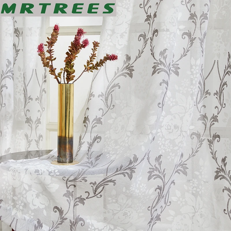 MRTREES тюль для гостинной спальни на кухню гардины Гостиная Спальня дома окна кухни