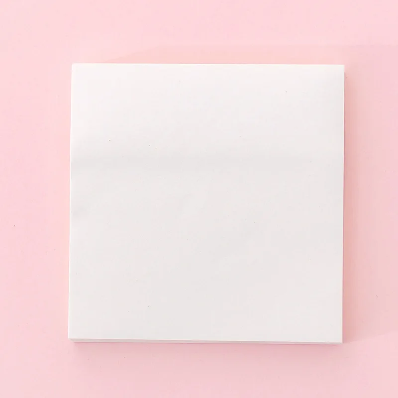 Kawaii Липкие заметки милый мультфильм Memopad To Do List креативные N Times бумажные листы контрольный лист офисные школьные канцелярские принадлежности - Цвет: white blank 1pc