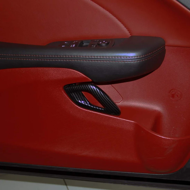 Для Dodge Challenger- карбоновые стильные передние двери внутренние ручки миски рамка декоративная крышка отделка автомобиля Стайлинг